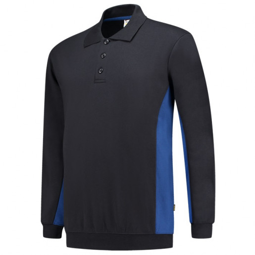 Polosweater Bi-Color zwart blauw.jpg1