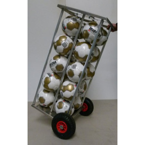 Ballenwagen aluminium met wielen voor 20 ballen
